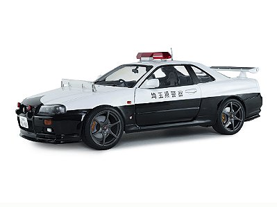 Nissan Skyline GT-R (BNR34) Japanese Police 1999 1:18 Solido