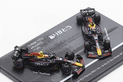 Set Fórmula 1 Oracle Red Bull Racing RB21 M.Verstappen Y.Tsunoda GP Abu Dhabi 2025 1:64 Spark