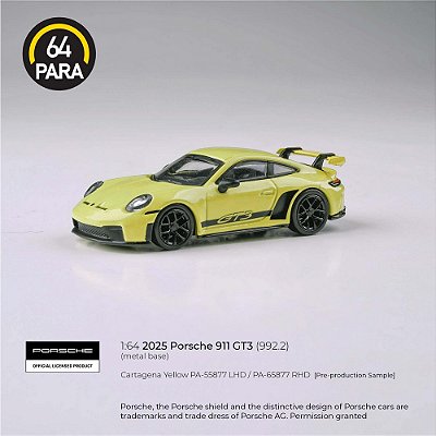 Porsche 911 GT3 (992.2) 2025 1:64 PARA64 Amarelo