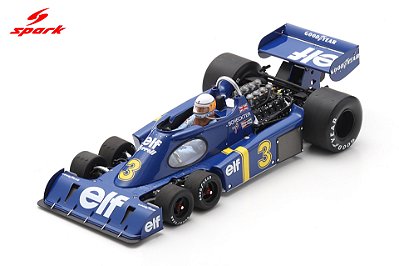 Fórmula 1 Tyrrell P34 No.3 Jody Scheckter 2nd British GP 1976 1:18 Spark