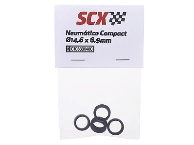 Jogo de Pneus de borracha slick 4 unidades 1:43 SCX