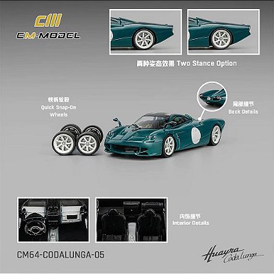 Pagani Codalunga 1:64 CM Model Verde