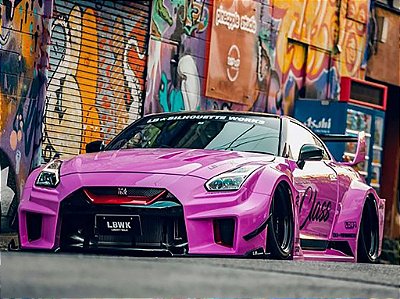 Nissan GT-R (R35) Liberty Walk Silhouette Body Kit 2025 1:18 Solido Rosa