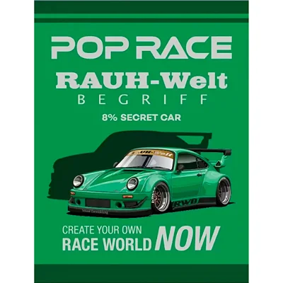 Porsche RWB 930 1:64 POP RACE Verde HEC 2026