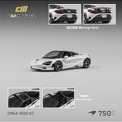 McLaren 750S Spider 1:64 CM Model Branco