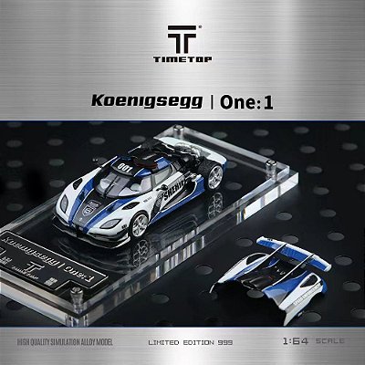 Koenigsegg One1 Police Car 1:64 TimeMicro