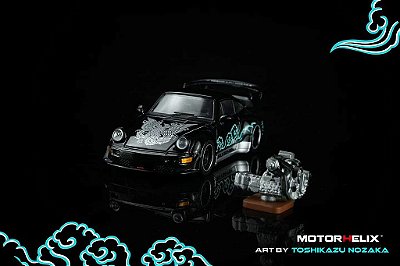 Porsche RWB 964 Silver Fenix Toshikazu Nozaka 1:64 MOTORHELIX
