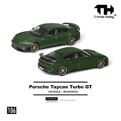 Porsche Taycan Turbo GT 1:64 Trends Hobby Verde
