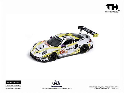 Porsche 911 GT3 R PURE RXCING LMGT3 24Hs LeMans 2024 1:64 Trends Hobby