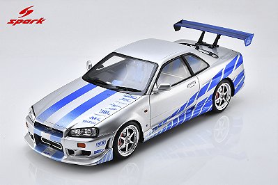 Nissan Skyline GT-R R34 Brian O'Conner Velozes e Furiosos 1:18 Spark