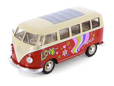 Volkswagen Kombi T1 Bus 1963 1:24 Welly Vermelho