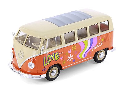 Volkswagen Kombi T1 Bus 1963 1:24 Welly Laranja