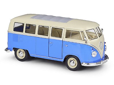 Volkswagen Kombi T1 Bus 1963 1:24 Welly Azul