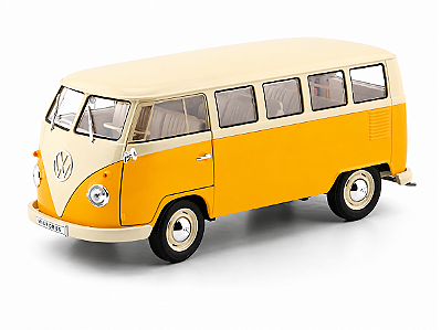 Volkswagen Kombi T1 Bus 1963 1:24 Welly Amarelo