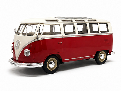 Volkswagen Kombi T1 Bus 1963 1:24 Welly Vermelho