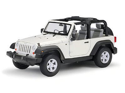 Jeep Wrangler Rubicon Conversível 2007 1:24 Welly Branco
