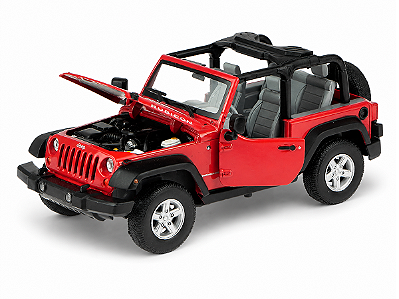 Jeep Wrangler Rubicon Conversível 2007 1:24 Welly Vermelho