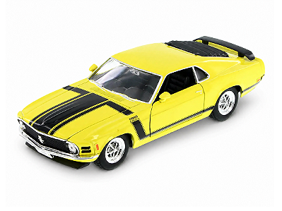 Ford Mustang Boss 302 1970 1:24 Welly Amarelo