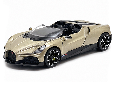 Bugatti W16 Mistral 1:24 Welly Dourado