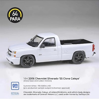 *** PRÉ-VENDA *** Chevrolet Silverado Ming Blue 2006 1:64 PARA64 Branco