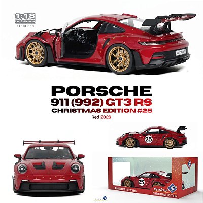 Porsche 911 (992) GT3 RS CHRISTMAS EDITION #25 2026 1:18 Solido Vermelho