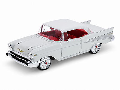 Chevrolet Bel Air Coupe 1957 1:18 Maisto Branco