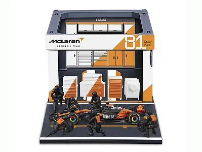 Fórmula 1 Pit Stop McLaren MCL39 Oscar Piastri 2025 1:43 Bburago