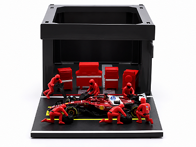 Fórmula 1 Pit Stop Ferrari SF-25 Charles Leclerc 2025 1:43 Bburago
