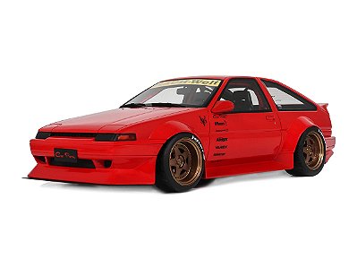 Toyota AE86 Sprinter Trueno Widebody 1986 1:18 OttOmobile Vermelho