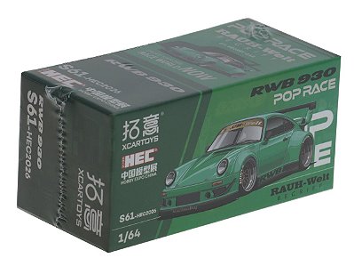 *** PRÉ-VENDA *** Porsche RWB 930 1:64 POP RACE Verde HEC 2026