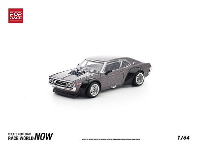*** PRÉ-VENDA *** Nissan Laurel C130 1:64 POP RACE Cinza