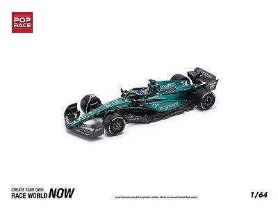 *** PRÉ-VENDA *** Fórmula 1 Aston Martin AMR23 2023 Fernando Alonso 1:64 POP RACE