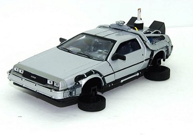 Delorean Time Machine Back to the Future II Flying Version Welly 1:24