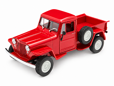 Jeep Willys Pickup 1947 1:24 Welly Vermelho
