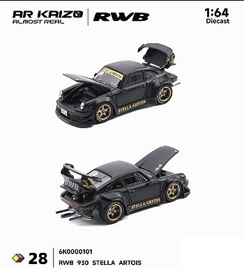 *** PRÉ-VENDA *** Porsche RWB 930 Stella Artois 1:64 Almost Real PV12943