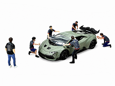 *** PRÉ-VENDA *** DarwinPro x Teckwrap Crew Figure Set 1:64 American Diorama PV12993
