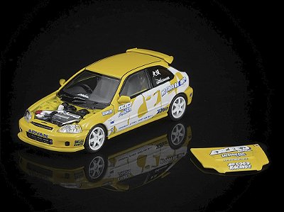 *** PRÉ-VENDA *** Honda Civic TYPE R (EK9) Exclusivo HK ToyCar Salon 2026 1:64 MOTORHELIX PV13007