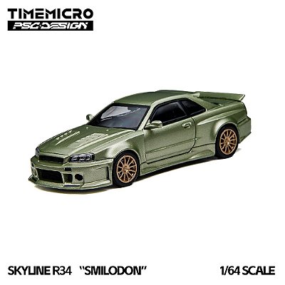 *** PRÉ-VENDA *** R34 Smilodon Millennium Jade PSC Design 1:64 TimeMicro PV13007