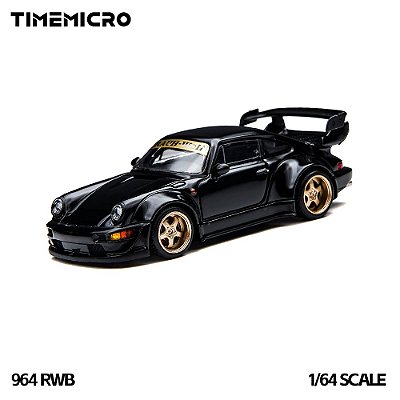 *** PRÉ-VENDA *** RWB 964 1:64 TimeMicro Preto PV13007