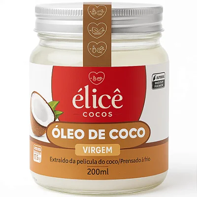 Óleo De Coco Élicê Extra Virgem 200ml