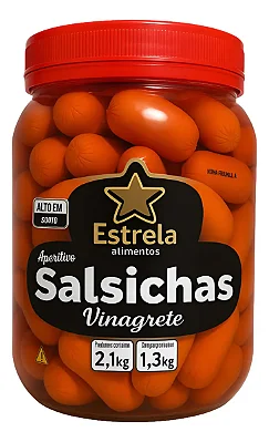 Salsichas em Conserva - Estrela Alimentos - 2,1KG