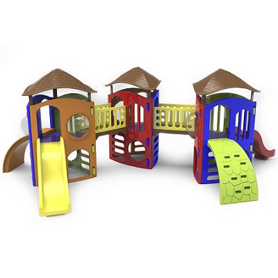 Playground Big Star III Com Duas Pontes E Telhado