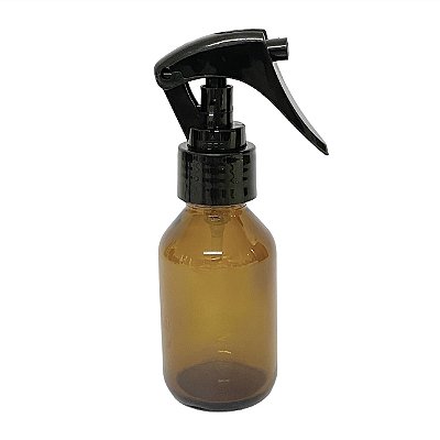 Frasco Borrifador de Vidro Âmbar Com Mini Gatilho 60ml (5 Unidades)