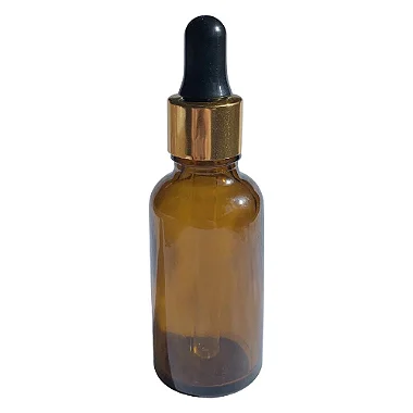 Frasco de Vidro Âmbar Com Conta Gotas Prêmium 30ml (10 Unidades)