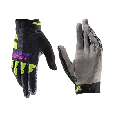 LUVA LEAT MTB X-FLOW 2.0 | NEON PRETA