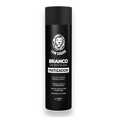 Matizador para cabelo e barba Super Branco Nevou 250ml Leon Barber