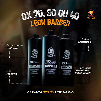 Água Oxigenada 20 Volumes 900ml Nevou Leon Barber