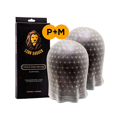KIT Touca para Reflexos Tamanho P e M Siliconada mechas Leon Barber (2 unidades)