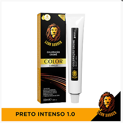 Colorações Tinturas Creme Leon Barber Preto 1.0