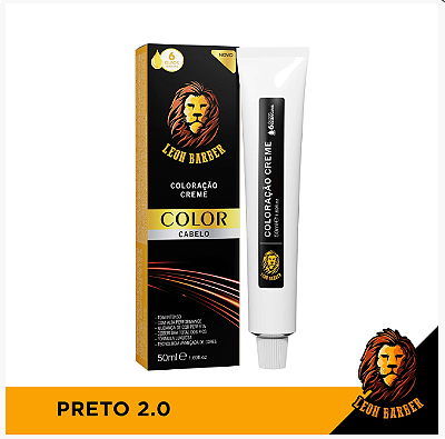 Colorações Tinturas Creme Leon Barber Preto 2.0